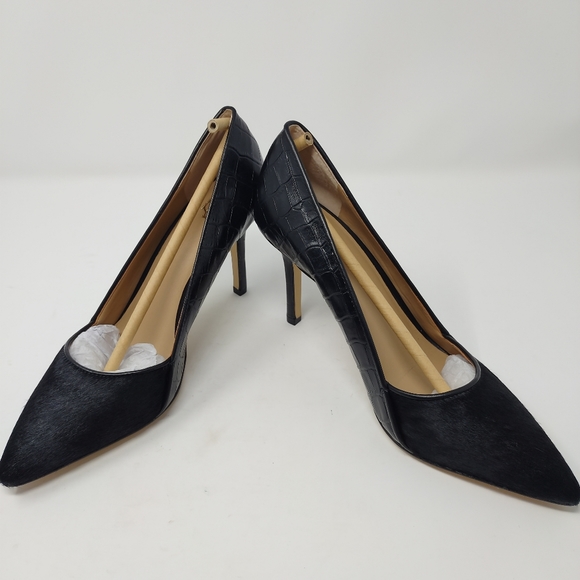 Women's Ann Taylor Bianca Black Pointy Heel Size 8 Style #356129 - Picture 1 of 11